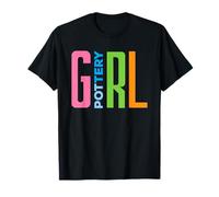 Pottery Girl Lettres colorées Art Fun T-Shirt