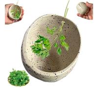 Pottery Herb Stripper Bowl,pottery Herb Stripper,bol À Éplucher Les Herbes,Ceramic Herb Stripping Tool with 4 Trous,Herb Stripper Tasse Feuille,Outils De Décapage De Légumes Feuille Multifonctionnelle