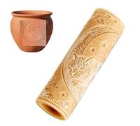 Pottery Texture Roller, Clay Pattern Tool, Ceramic Accessory with Smooth, Craft Fixture with Strong Utility, 3,94 x 0,98 inches Art Supply, Creative Organizer for Youth Husband Wife Friends
