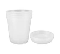 Pottes d'orchidée en Plastique avec Trous, Pots Transparents pour Plantes 5 Plante d'orchidée de Plant (Grandes soucoupes Transparentes NF180 et 180)
