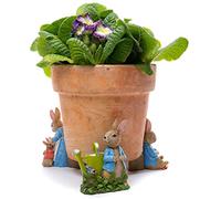 Potty Feet Beatrix Potter Lot de 3 Figurines Peter Rabbit et Mrs Rabbit pour Pot de Fleurs - Support de Pot - Ornements décoratifs Faits à la Main