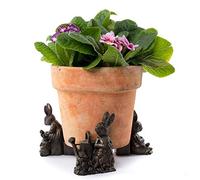 Potty Feet Beatrix Potter Lot de 3 Figurines Peter Rabbit Pieds de Pot de Fleurs - Support de Pot - Ornements décoratifs Faits à la Main