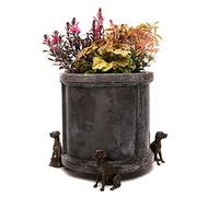 Potty Feet Lot de 3 Pieds décoratifs pour Pot de Fleurs sur Le thème du Dogue Allemand - Couleur Bronze