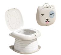 Potty Portable pour Tout-Petit, Pot de Voyage Pratique et Pliable avec Sac Poubelle et Sac de Rangement pour Voiture, Camping, extérieur, intérieur, Gris, Tout-Petit Voyage |
