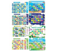 Potty Training Chart | 4 pièces Reusable Reward Sticker Chart For Kids | Fun Behavior Incentive Calendar With Space Princess Dinosaur Themes For Boys Girls Home School Bathroom