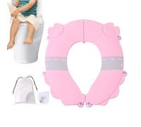 Potty Training Seat - 14.41 Inch Foldable Chair with for Comfort, Stability with Easy Cleaning, Travel Toilet Seat for Boys Girls Baby Bathroom Home, Pink, Box Packaging