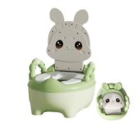 Potty Training Seat, Cartoon Rabbit Kids Potty Chair, Drawer Type Toilet, Portable Design, Handle For Stability, Green PP PVC, Travel Friendly, Road Trip Camping Use, 8.46 Inches