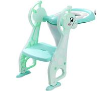 Potty Training Seat for Boys and Girls Fits Round Oval Toilets Non-Slip with Splash Guard Includes Free Storage Hook-Pink (Green)