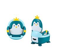 Potty Training Seat for Boys and Girls Fits Round Oval Toilets Non-Slip with Splash Guard Includes Free Storage Hook-Pink (Blue)