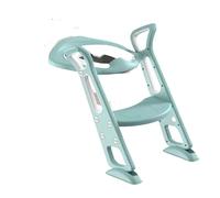 Potty Training Seat for Boys and Girls with Handles Fits Round Oval Toilets Non-Slip with Splash Guard Includes Free Storage Hook-Blue-pu (Green)