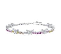 POTUBI Bracelets délicats en Or for Femmes, plaqués Or 18 carats avec zircone cubique, Bracelets Papillon réglables for Femmes, Amoureux des Animaux, Bijoux de Poignet, Cadeaux for Elle