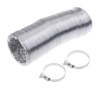 POTUBI Conduit Flexible en Aluminium, Tuyau d'aération for Ventilation de sèche-Linge CVC avec Colliers de Serrage 80-300 mm x 2-5 m (5 m, 200 mm)(4m,200mm)