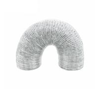 POTUBI Conduit Flexible en Aluminium, Tuyau d'air en Acier et Aluminium for sèche-Linge et hotte aspirante avec Collier de Serrage et Ruban adhésif, Plusieurs Tailles (2 m, 250 mm)(200mm)