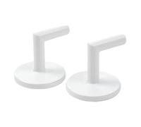 POTUBI Embrasses de Rideaux à Angle Droit, Crochets muraux en Alliage d'aluminium, Sangle, Rangement Cordes et d'attaches - Doré(White)