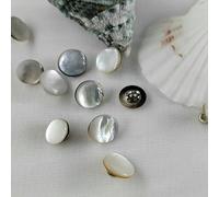 POTUBI Lot de 10 Boutons décoratifs Ronds en Coquillage Naturel, 9 mm et 11 mm, for vêtements, Chemisiers, Couture, Couture, 11 mm(11mm 10pcs)