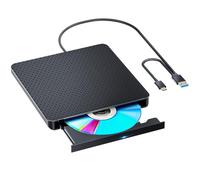 POTVMOSL Lecteur Blu-Ray Externe pour Lire et écrire - Graveur Portable Compatible avec USB 3.0 et Port de Type C pour Win 7-11/Mac OS - Lit BD/DVD/CD
