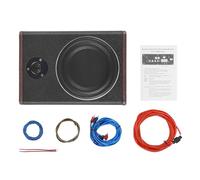 POTYYH Caisson de basses actif de 8 pouces pour voiture, caisson de basses actif, subwoofer actif à pleine fréquence, pour camionnettes, jeeps et SUV, fréquence 40 Hz - 200 Hz
