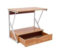 POTYYH Étagère à micro-ondes à 2 étages avec tiroirs pour cuisine, appartements, entreprises et maison, 54 x 35 x 50 cm