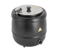 POTYYH Marmite 10 litres, chauffe-soupe électrique, 400 W, avec insert amovible en acier inoxydable et couvercle à charnière, casserole de maintien au chaud 35-80 °C, pour buffet, restauration