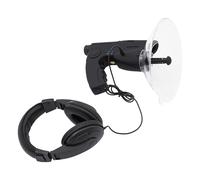 POTYYH Microphone directionnel, appareil d'écoute, télescope de mise au point 8X avec fonction d'enregistrement de 100 m, microphone parabolique monoculaire avec casque, amplificateur sonore pour