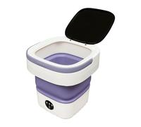 POTYYH Mini machine à laver de voyage pliable 12 l avec essoreuse Mini machine à laver pour appartements, dortoirs, camping-cars et camping, violet