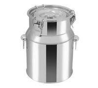 POTYYH Pot à lait hermétique en acier inoxydable de 5 l avec couvercle scellé et bouchons pour huile, lait, riz