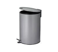 Kela Poubelle de salle de bain Mats - 12 L, 38 cm, métal - gris clair