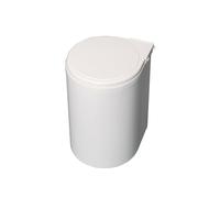 Poubelle 13L pour fixer le module de porte de la cuisine, blanc d'ouverture automatique du couvercle Emuca