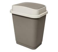 Paris Prix – Poubelle 5five 25 L en plastique taupe