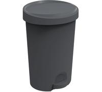 Poubelle 27 L Stepy EDA - Apédale - Pour sac 30 L - 35,4 x 30,3 x 52,2 cm - Gris anthracite - En plastique