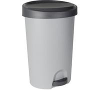 Poubelle 27 L Stepy EDA - Apédale - Pour sac 30 L - 35,4 x 30,3 x 52,2 cm - Gris béton - En plastique