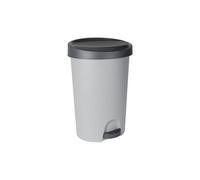 poubelle 27 l stepy eda - apédale - pour sac 30 l - 35,4 x 30,3 x 52,2 cm - gris béton - en plastique