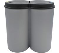 Poubelle 2x25 litres Duo Bin - couleur : gris avec couvercle noir