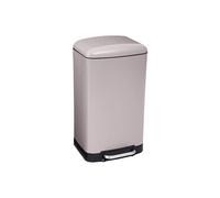 Poubelle 30l en métal finition mate - fermeture silencieuse - taupe