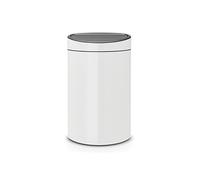 Brabantia Poubelle Touch Bin 114984 – acier inoxydable et plastique Blanc 40 L