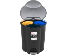 CURVER Poubelle triple à pédale 40 l