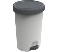 Poubelle 45 L Stepy EDA - Apédale - Pour sac 50 L - 40,9 x 35,1 x 60,4 cm - Gris béton - En plastique