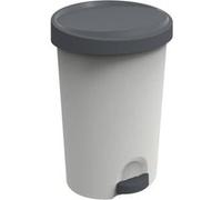poubelle 45 l stepy eda - apédale - pour sac 50 l - 40,9 x 35,1 x 60,4 cm - gris béton - en plastique