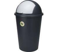 KOOPMAN Storage Solutions Poubelle à Poussoir Anthracite 50 l