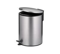 Kela Poubelle à pédale MATS – seau 5 l, inox argent mat, couvercle Silent-Close, seau intérieur