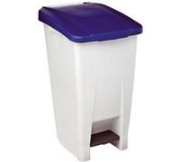 Poubelle 60 litres rectangle à pédales bleue - Bleu - Rossignol G