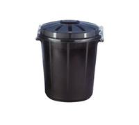 Poubelle Denox 70 L Plastique Noir Noir G