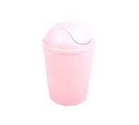 MSV - Poubelle à Bascule PP AKO - Capacité 5,5 L - Design Compact et Pratique - Idéale pour Salle de Bain ou Cuisine - Couleur Rose Pastel - Fonctionnement Simple