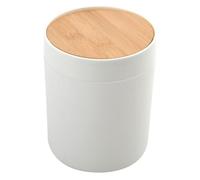 Poubelle à bascule de salle de bain PP & Bambou ALAIS 2,5L Blanc Spirella
