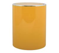 MSV Salle de bains Aspen Design Poubelle salle de bains Poubelle à pédale Poubelle Push à couvercle basculant Récipient à ordures à couvercle oscillant 6 Litres (ØxH): approx. 18,5 x 26cm Jaune pastel