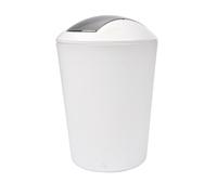 Douceur d'Intérieur Poubelle Flic Flac Vitamine Sdb 5.6 L Plastique Uni Blanc