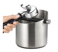 Poubelle à - Boîte à chocs et collecteur de marc de café renforcés en acier résistant aux chocs, Knock Box avec barre de frappe amovible et base antidérapante en caoutchouc