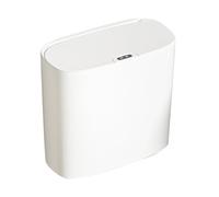 Poubelle à capteur de mouvement automatique, étroite pour la maison | Bac en plastique durable avec capteur et fixation murale, idéal pour cuisines et salles de bain modernes Blanc Rechargeable