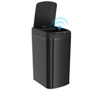 Poubelle à capteur HOMCOM 12 L, poubelle de cuisine automatique sans contact avec capteur de mouvement, poubelle compacte en acier inoxydable résistant aux traces de doigts pour les salles de sport