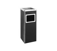 Poubelle à cendrier d hôtel 36 L Acier Noir